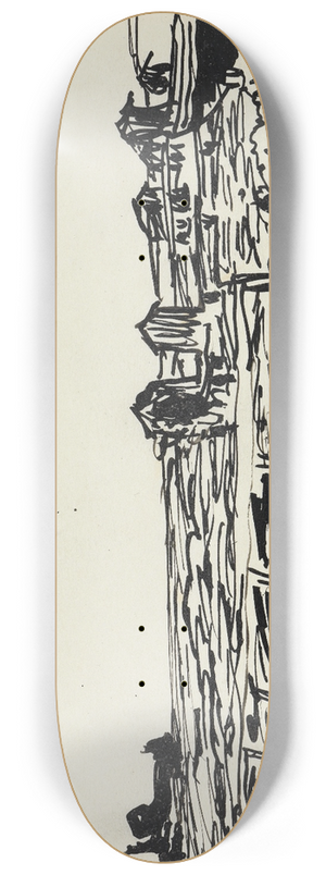 Ernst Ludwig Kirchner - Strand mit Badekarren 8.25 inch art skate deck