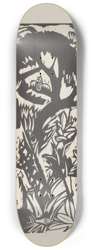 Ernst Ludwig Kirchner - Taubenjger im Gehlz, Fehmarn 8.25 inch art skate deck