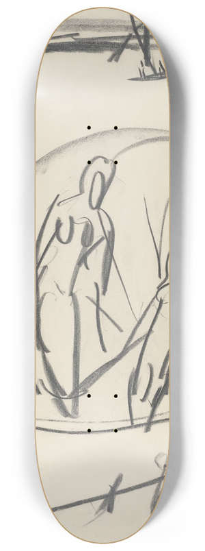 Ernst Ludwig Kirchner - Three Bathers in the Sea 8.25 inch art skate deck