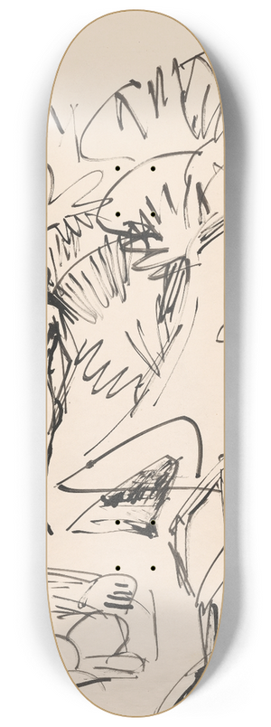 Ernst Ludwig Kirchner - Two Bathers at Fehmarnkste 8.25 inch art skate deck