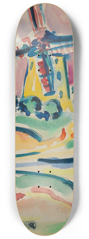 Ernst Ludwig Kirchner - Windmhle (Eine Windmhle auf Fehmarn) 8.25 inch art skate deck