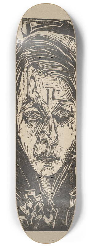 Ernst Ludwig Kirchner - Young Girl with a Cigarette (Nele van de Velde) 8.25 inch art skate deck