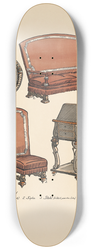 Ernst Stern - Mbel zum I. Bild 8.25 inch art skate deck