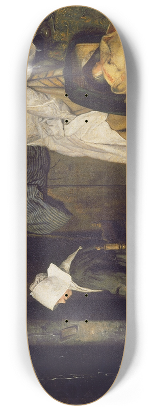 Esaias Boursse - Interior with Woman Cooking 8.25 inch art skate deck