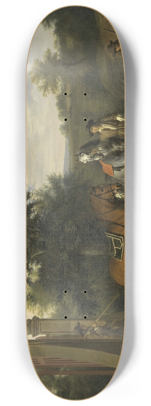 Esaias van de Velde - The Hunting Party 8.25 inch art skate deck