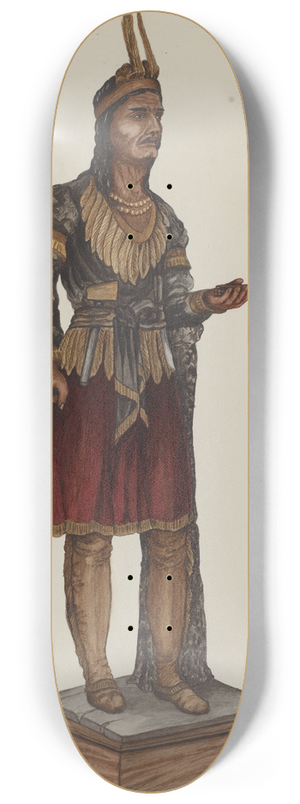 Ethel Dougan - Cigar Store Indian 8.25 inch art skate deck