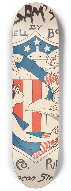 Ethel Reed - Uncle Sams church by John Bell Bouton 8.25 inch art skate deck