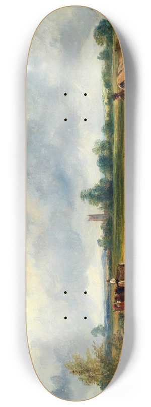 Frederick Waters Watts - A View near Canterbury 8.25 inch art skate deck