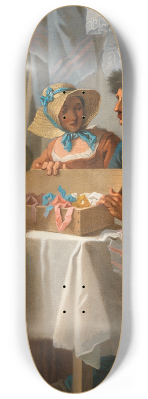 Etienne Jeaurat - Le marchand de rubans (fragment) 8.25 inch art skate deck