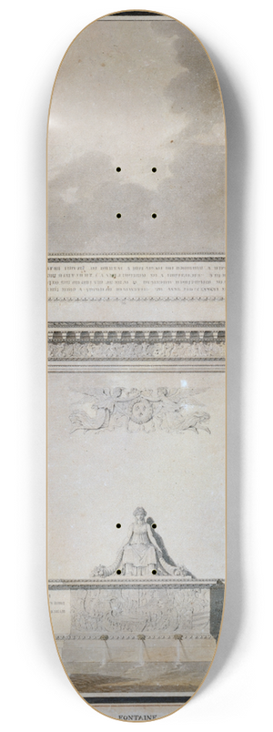 Etienne-Louis Boulle - Projet de fontaine  la Pointe Saint-Eustache 8.25 inch art skate deck