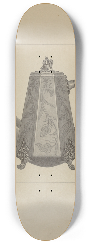 Eugene Barrell - Pewter Coffee Pot 8.25 inch art skate deck
