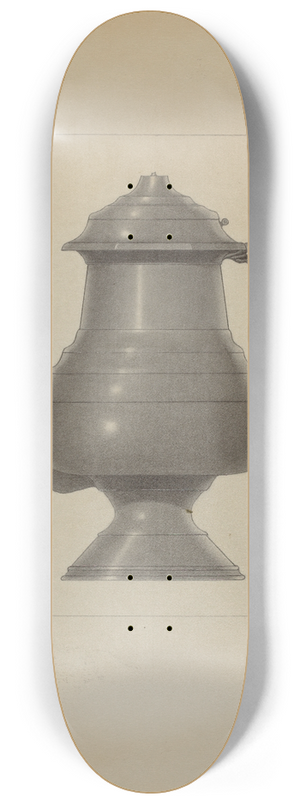 Eugene Barrell - Pewter Coffee Pot 8.25 inch art skate deck