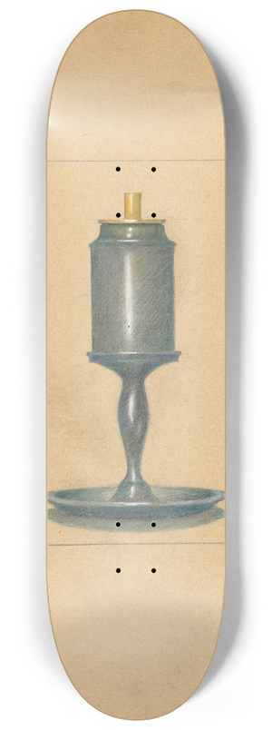 Eugene Barrell - Pewter Lamp 8.25 inch art skate deck