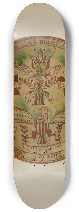 Eugene Shellady - Pa. German Plate 8.25 inch art skate deck