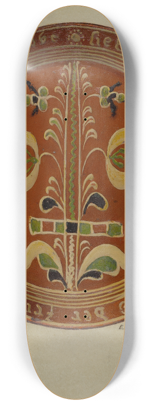 Eugene Shellady - Pennsylvania German Plate 8.25 inch art skate deck