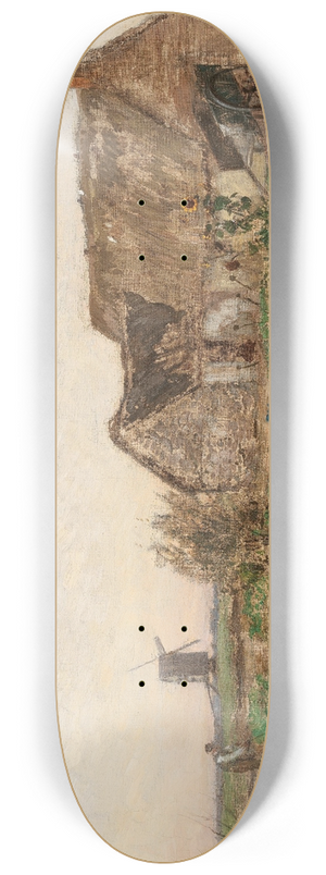 Eugen Jettel - Bauernhuser mit Windmhle 8.25 inch art skate deck