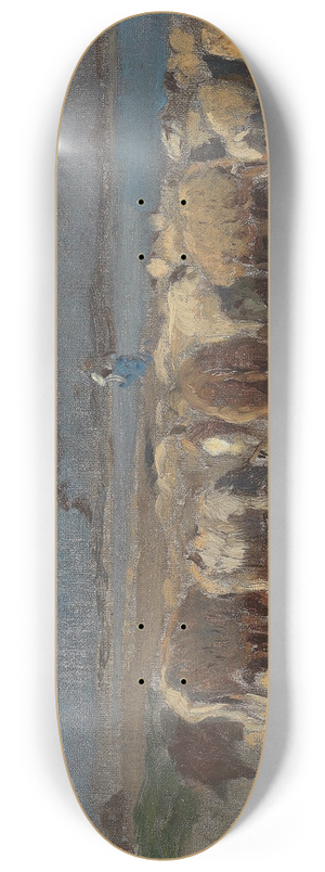 Eugen Jettel - Schafherde am Abend 8.25 inch art skate deck