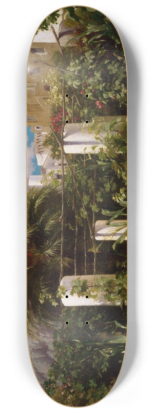 Frederic Leighton - Garden of an Inn, Capri 8.25 inch art skate deck