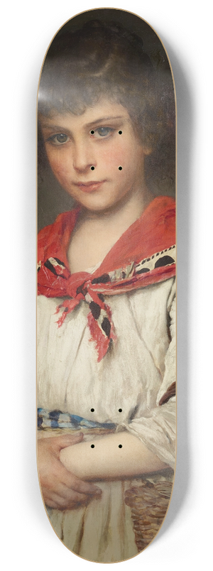 Eugen von Blaas - A Neapolitan Girl 8.25 inch art skate deck