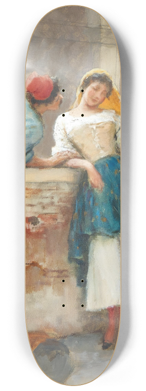 Eugen von Blaas - Flirtation 8.25 inch art skate deck