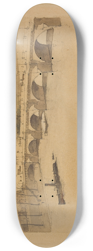 Eugne Bjot - Le Pont-Neuf, grand bras de la Seine. 8.25 inch art skate deck