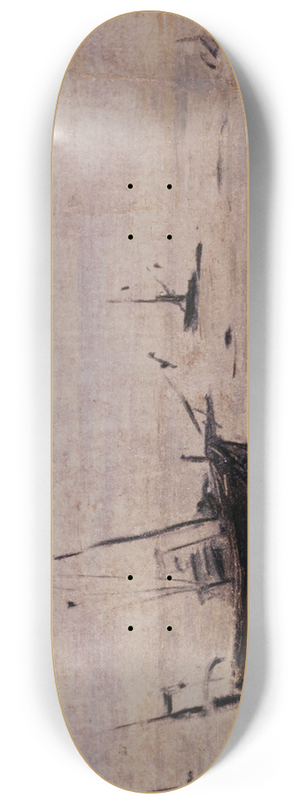 Eugne Boudin - Bateaux chous  mare basse 8.25 inch art skate deck