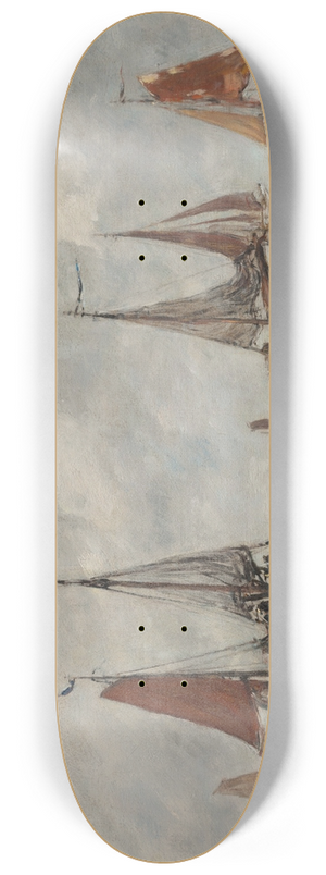 Eugne Boudin - Bateaux de pche  Schveningue 8.25 inch art skate deck