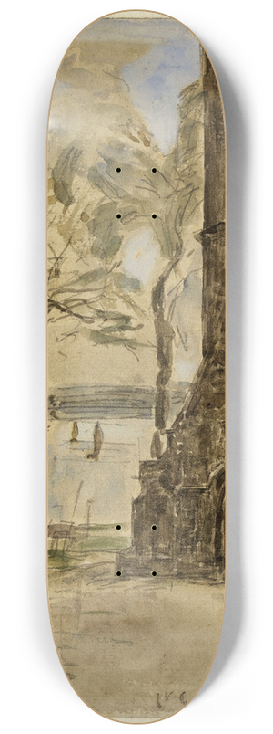 Eugne Boudin - Calvaire breton 8.25 inch art skate deck