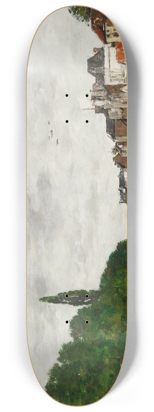 Eugne Boudin - Canal aux environs de Bruxelles 8.25 inch art skate deck
