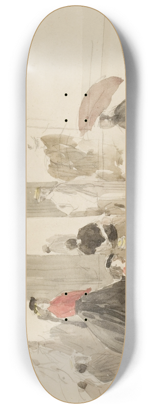 Eugne Boudin - Crinolines and Cabins 8.25 inch art skate deck