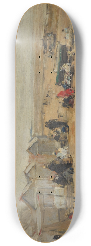 Eugne Boudin - Deauville, Scne de plage 8.25 inch art skate deck