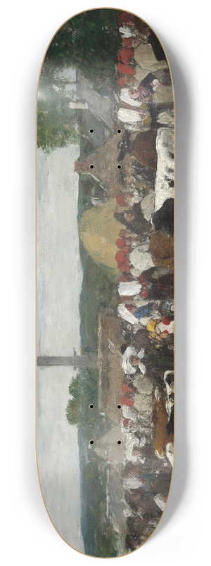 Eugne Boudin - Fair in Brittany 8.25 inch art skate deck