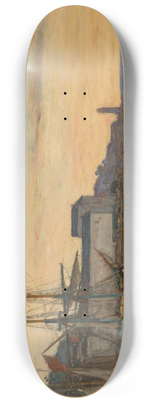 Eugne Boudin - Honfleur. Voiliers 8.25 inch art skate deck