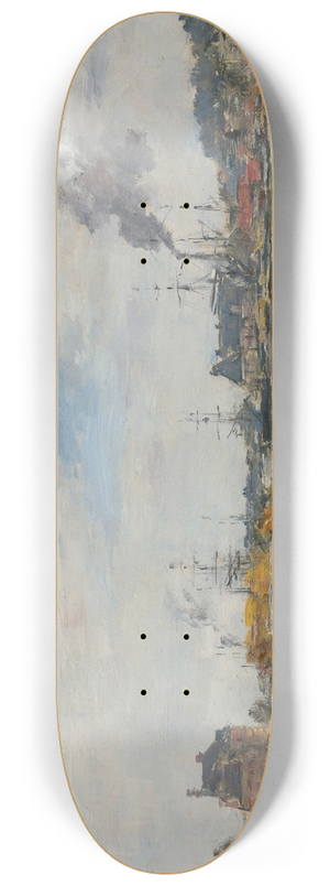 Eugne Boudin - La Retenue  Trouville 8.25 inch art skate deck