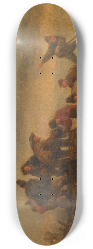 Eugne Boudin - Pcheurs Au Bord De Leau 8.25 inch art skate deck
