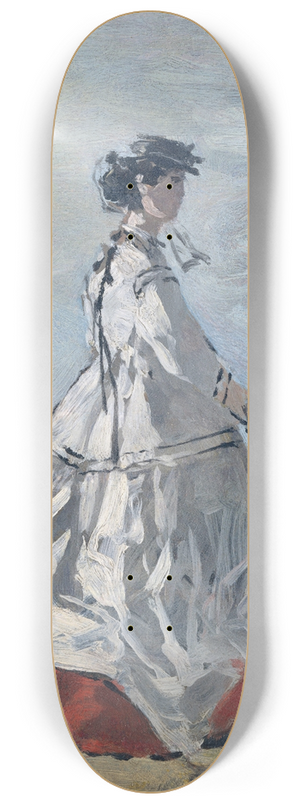 Eugne Boudin - Princess Pauline Metternich on the Beach 8.25 inch art skate deck