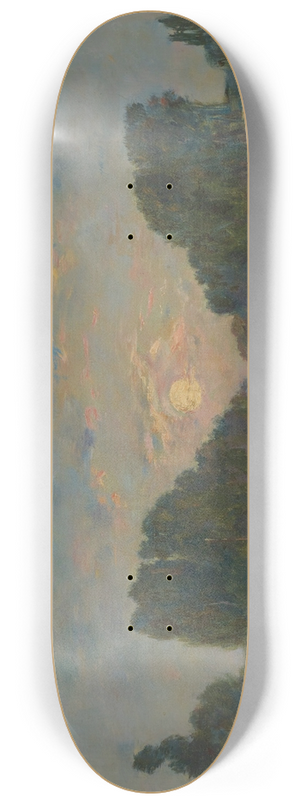 Eugne Boudin - Saint-Valry-sur-Somme. Effet de lune sur le canal 8.25 inch art skate deck