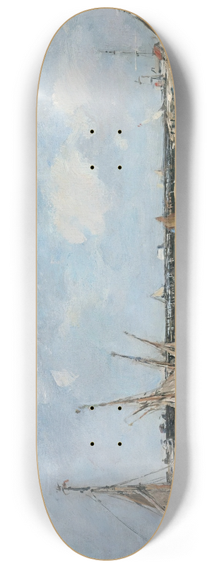 Eugne Boudin - Trouville, Les Jetes, Mare Basse 8.25 inch art skate deck