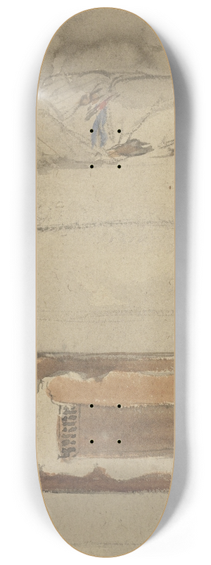 Eugne Delacroix - Arab in front of his house 8.25 inch art skate deck