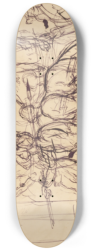 Eugne Delacroix - Charioteers 8.25 inch art skate deck