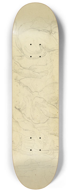 Eugne Delacroix - Hercules Between Virtue and Vice 8.25 inch art skate deck