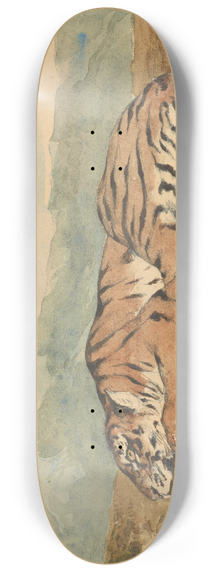 Eugne Delacroix - Royal Tiger 8.25 inch art skate deck