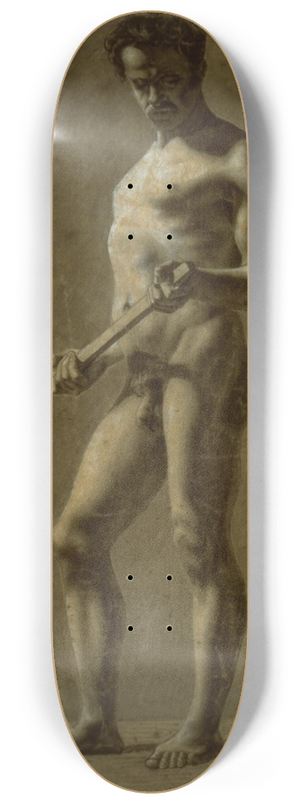 Eugne Delacroix - Standing Academic Male Nude 8.25 inch art skate deck