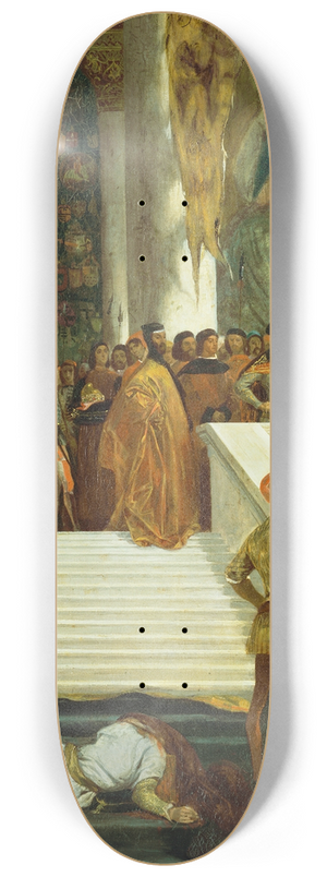 Eugne Delacroix - The Execution of the Doge Marino Faliero 8.25 inch art skate deck