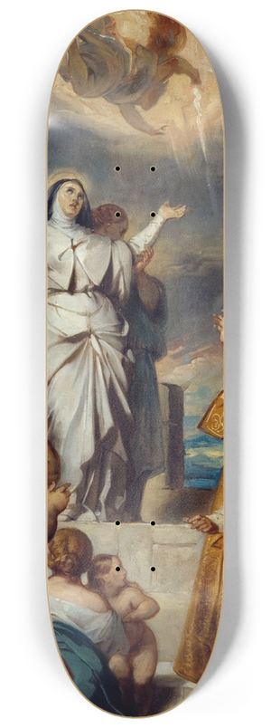 Eugne Devria - Apothose de sainte Genevive 8.25 inch art skate deck