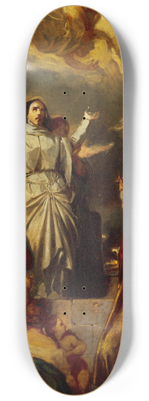 Eugne Devria - Apothose de sainte Genevive 8.25 inch art skate deck