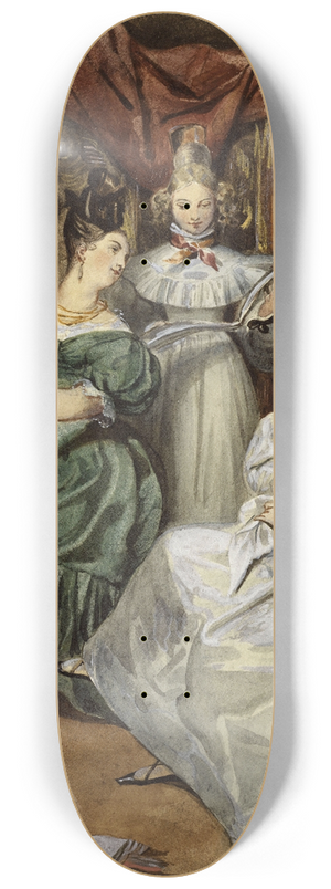 Eugne Devria - Le Concert 8.25 inch art skate deck