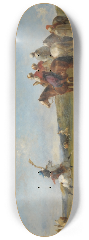 Eugne Fromentin - Arabes chassant le faucon 8.25 inch art skate deck