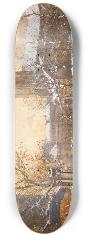 Eugne Galien-Laloue - Boulevard Saint-Germain, Paris 8.25 inch art skate deck