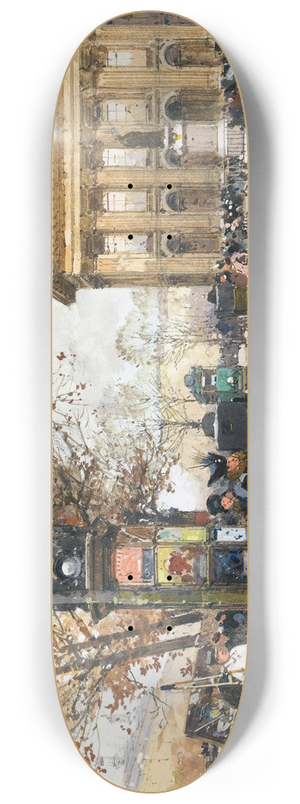 Eugne Galien-Laloue - Les Quais De La Seine (Lautomne) 8.25 inch art skate deck